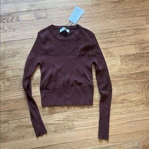 NWT Joie Brown Knit Constance Top size small